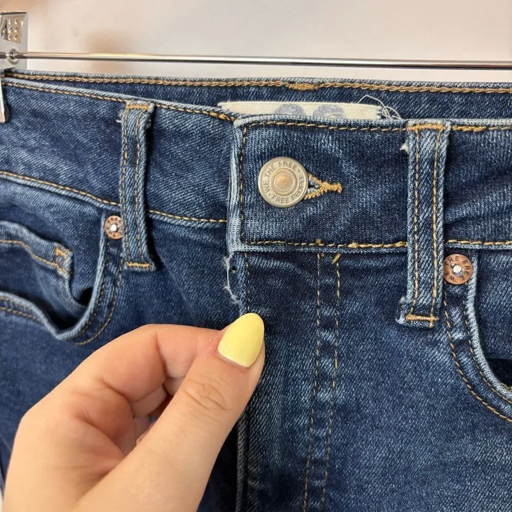 Free People, We the Free, High Rise Dark Wash Skinny Jeans Size 28 OB893288